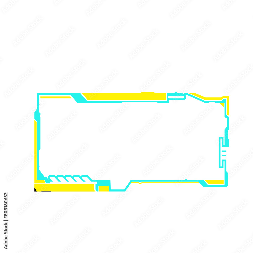 Hud frame futuristic game target borders scifi empty banners Hud frame futuristic game target borders scifi empty banners