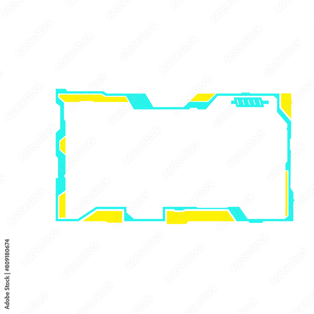Hud frame futuristic game target borders scifi empty banners Hud frame futuristic game target borders scifi empty banners