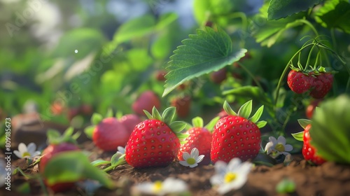 strawberries in the garden