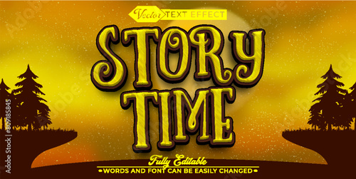 Story Time Vector Editable Text Effect Template