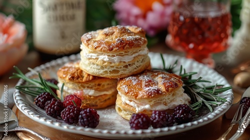 Modern scones offer modern scones in flavors like earl grey blueberry, orange cranberry AI generated