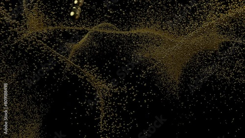 Golden Particle Abstract Slow Motion Simulation  (ID: 809188498)