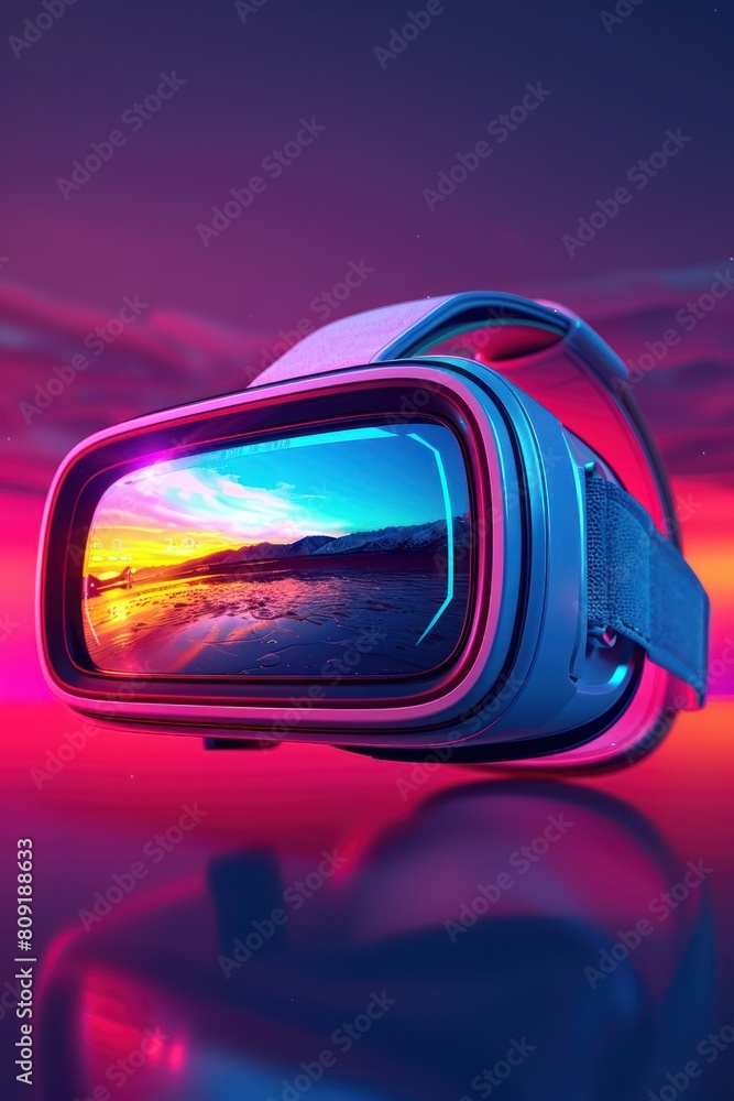 Virtual reality glasses. Isolated background. 3d rendering. VR Virtual reality glasses. Isolated background. 3d rendering. VR