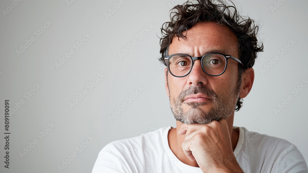 © Julija - portrait of an Italian man with glasses. © Julija - portrait of an Italian man with glasses.