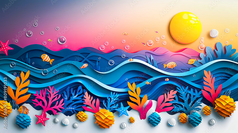 pesci, sole, mare pesci, sole, mare
