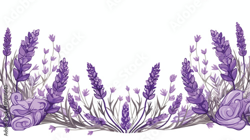 Lavender flower banner or wedding invitation design