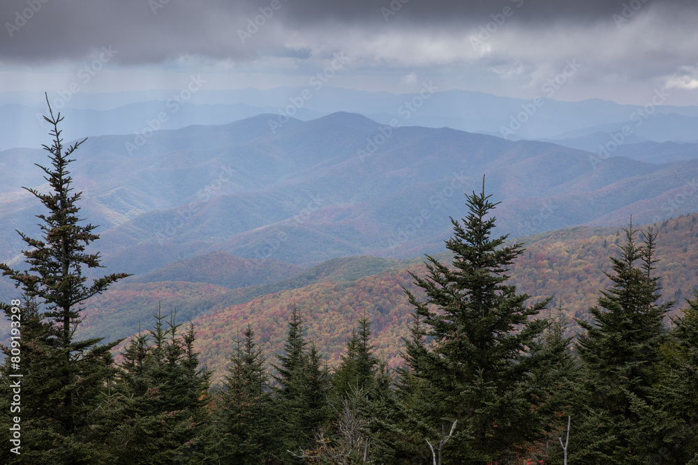 Smoky Mountains with low clouds Smoky Mountains with low clouds