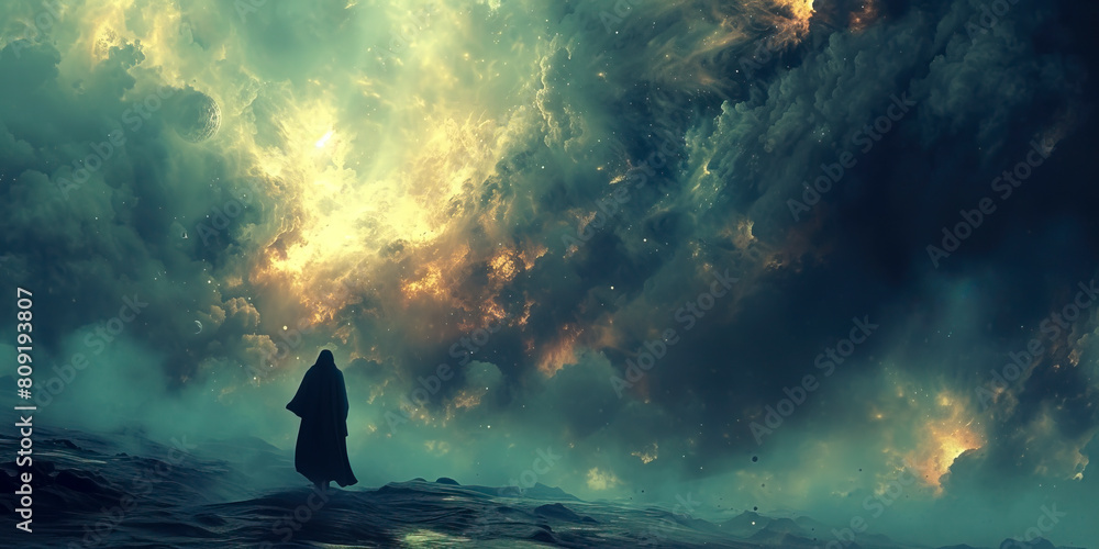 Mystical Landscape: The Enigmatic Figure in the Mist Mystical Landscape: The Enigmatic Figure in the Mist