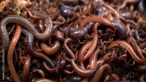 close up of many worms in the forest, thailand © Vahagn