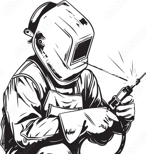 welder vector transparent background