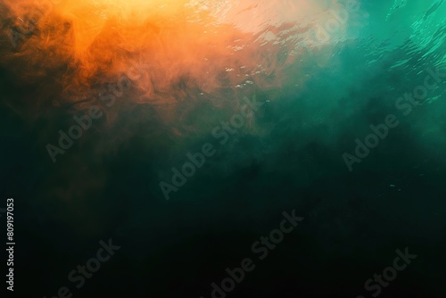 digital background with soft gradients of black, green, orange