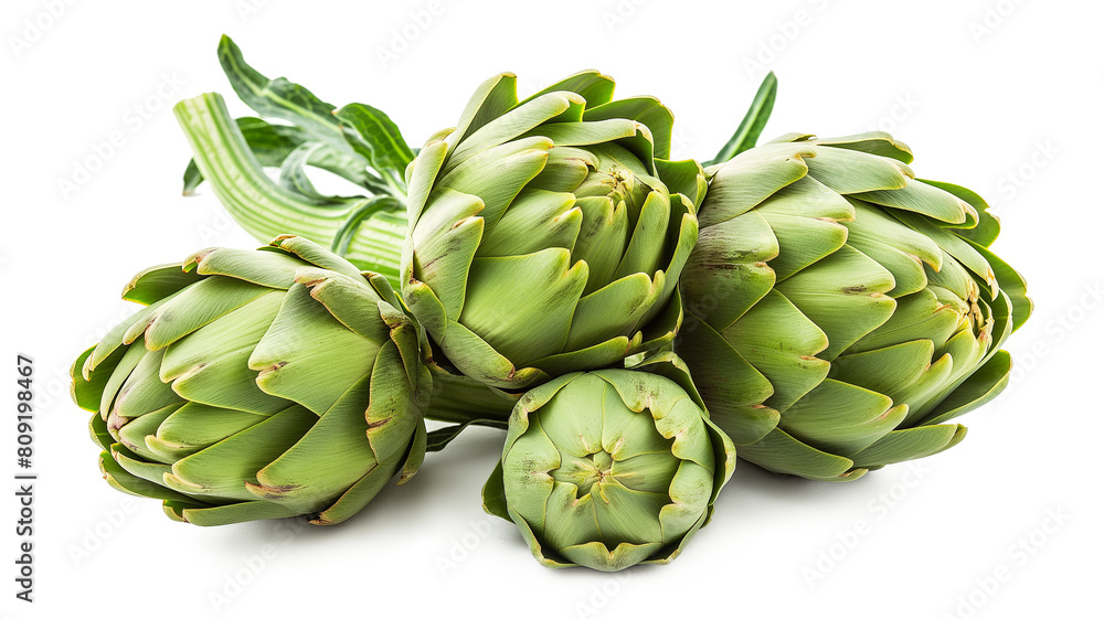 Obraz premium Artichoke for health and treatment isolated on a transparent background