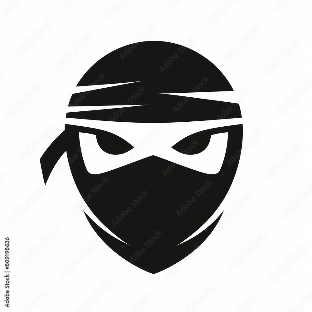 Minimalist Graphic Silhouette of a Ninja’s Head Minimalist Graphic Silhouette of a Ninja’s Head