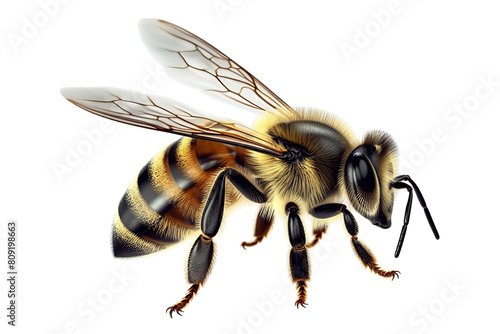 A Majestic Bee Soaring on transparent background © photobuay