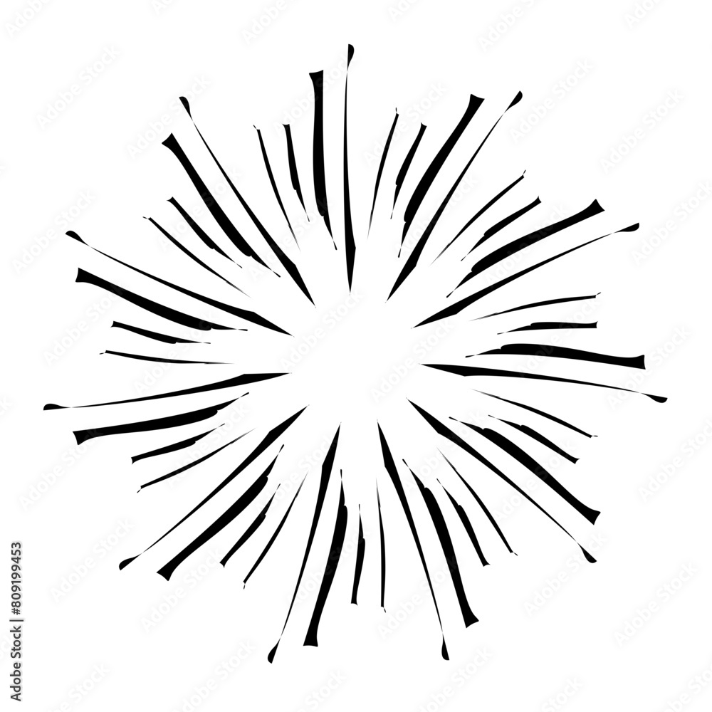 Hand drawn retro sunburst rays design elements Hand drawn retro sunburst rays design elements