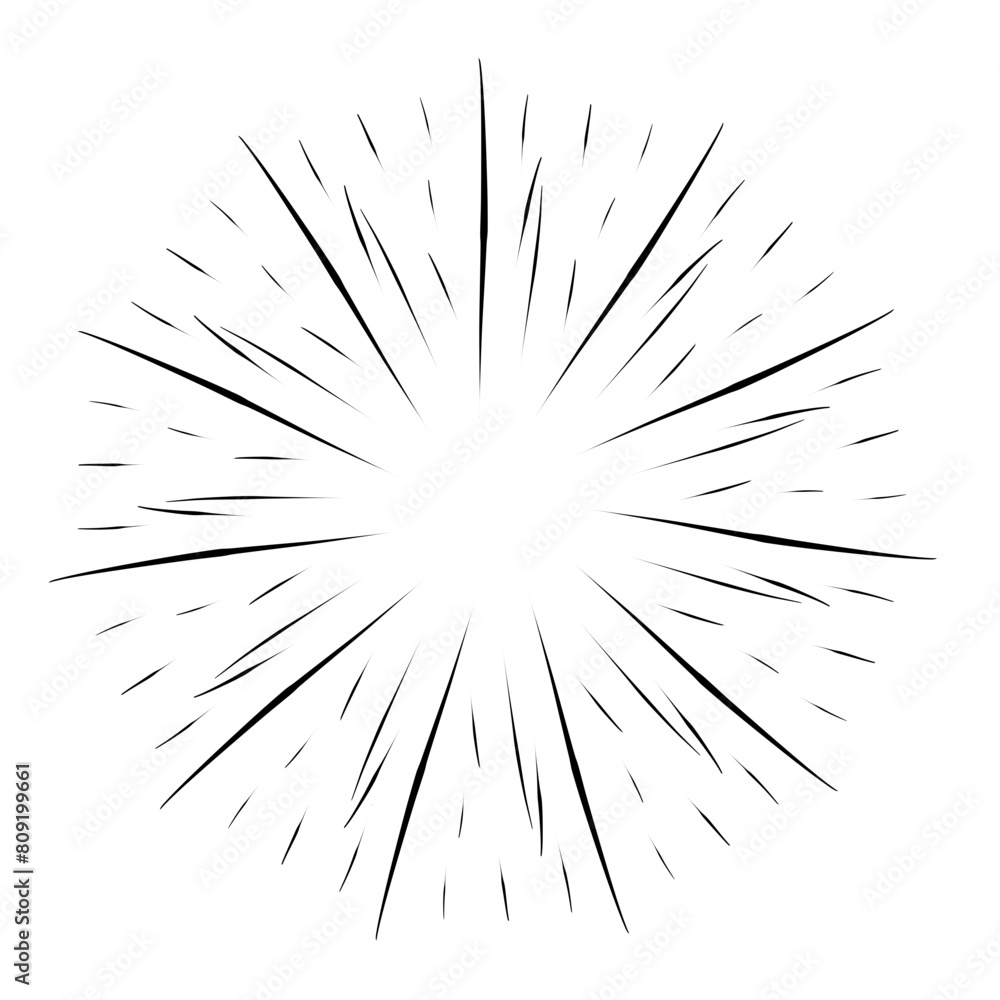 Hand drawn retro sunburst rays design elements Hand drawn retro sunburst rays design elements