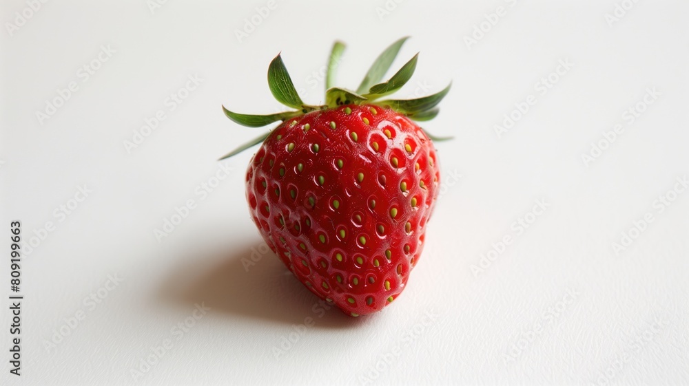 Close-up of a single ripe strawberry Close-up of a single ripe strawberry