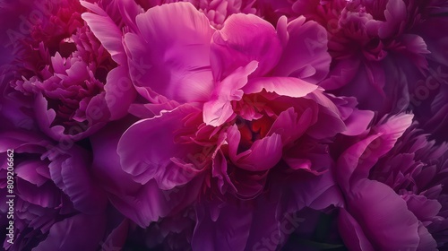 Fototapeta Naklejka Na Ścianę i Meble -  Close up of a blooming pink peony