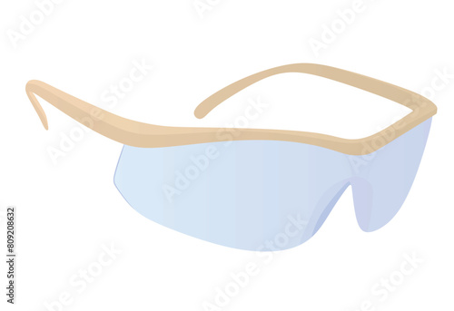 Plastic protective glasses. vector illustration