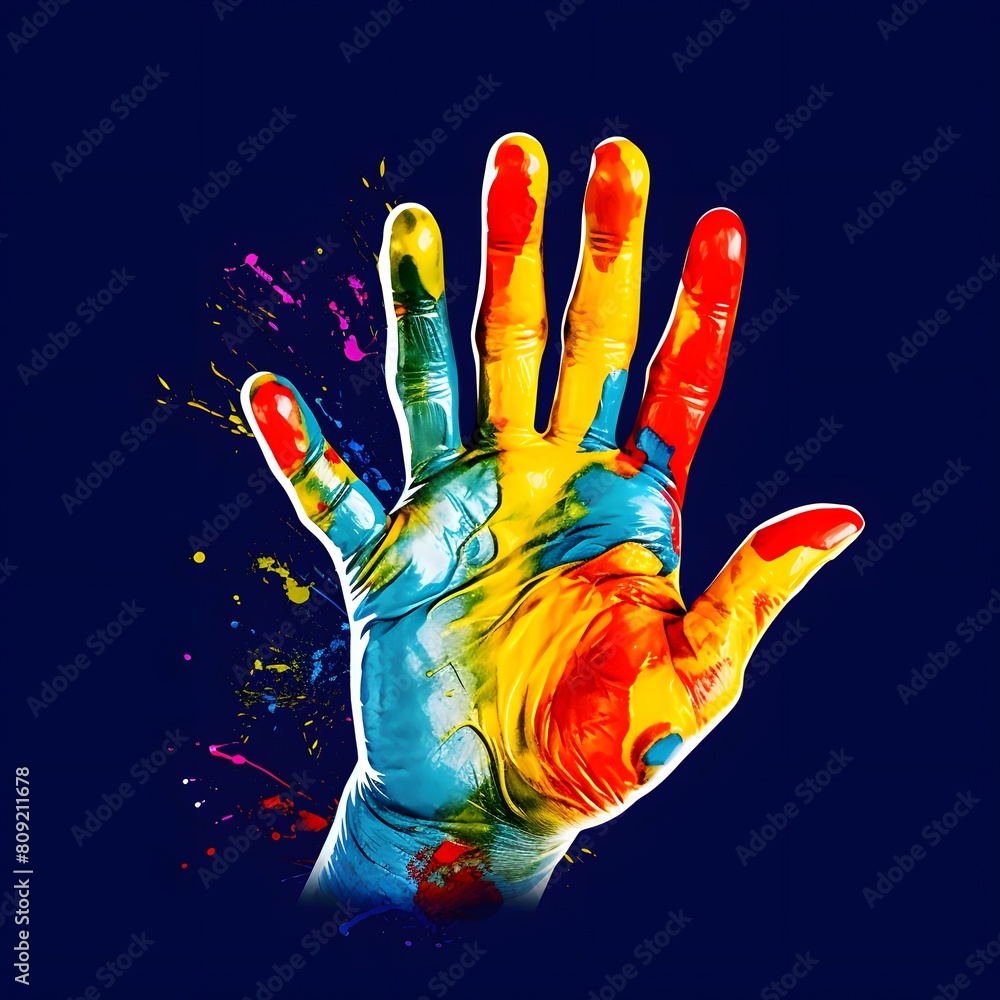 Colorful Hand Print
Colorful Hand Print