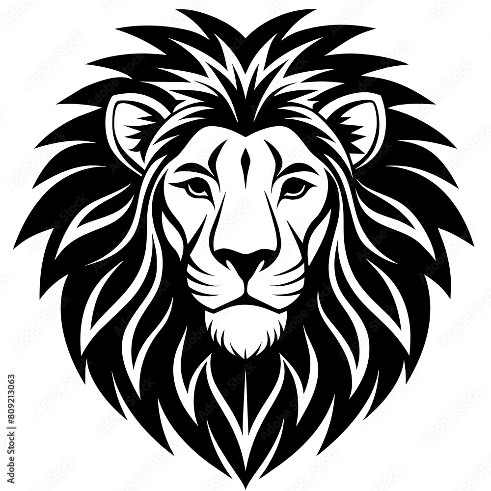 Lion head icon vector silhouette Lion head icon vector silhouette