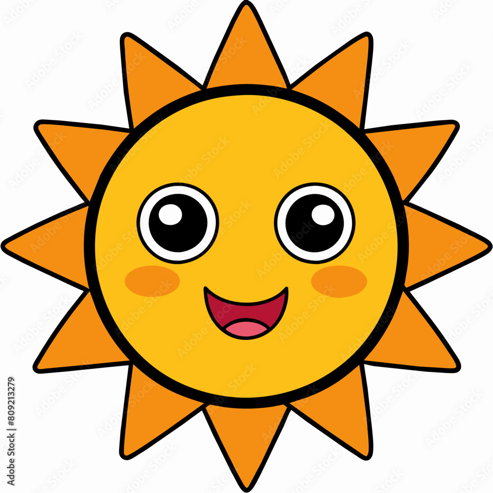 Happy sun vector illustration Happy sun vector illustration