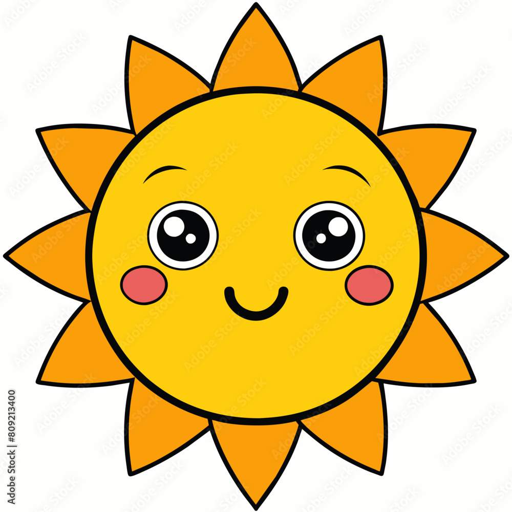 Happy sun vector illustration 