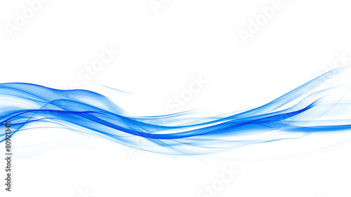 Blue abstract lines swoosh wave Smooth wave border isolated on a transparent background