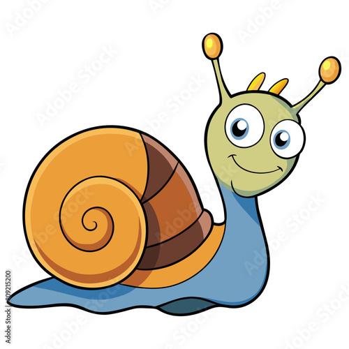 Assassin Snail Cartoon Vector Illustration