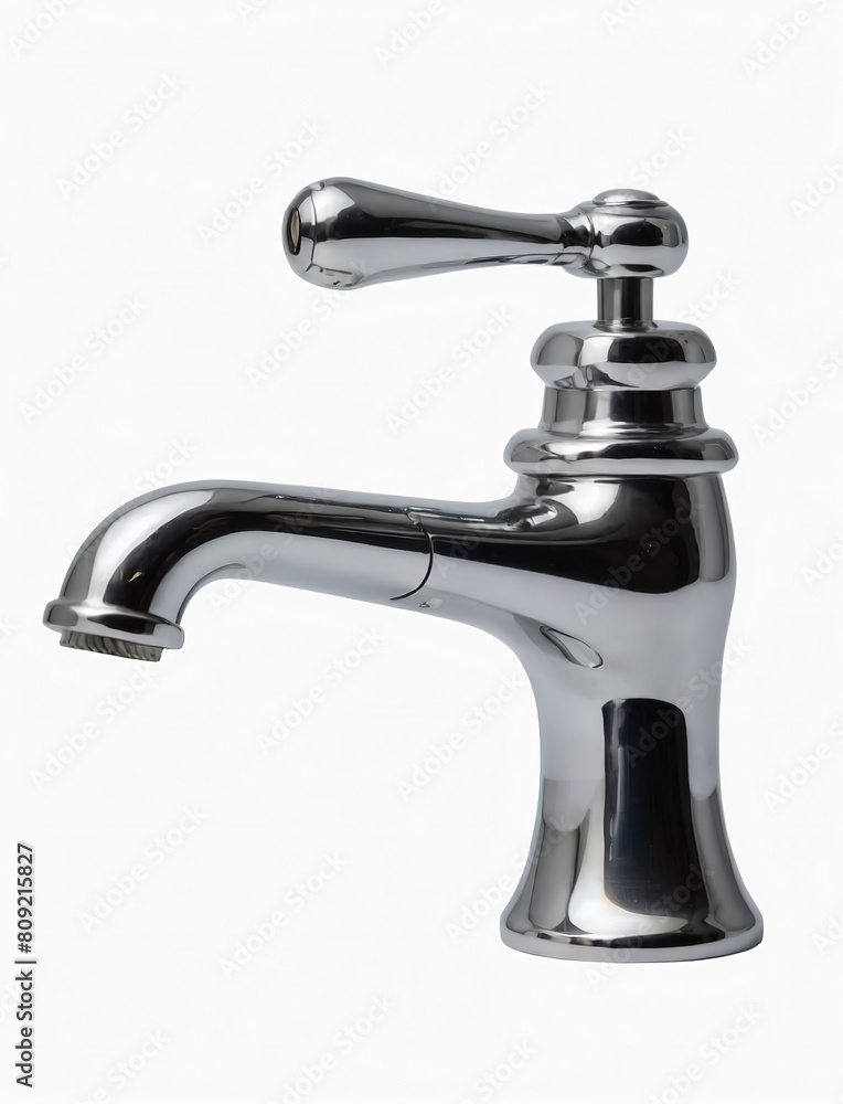 Faucet on transparent 