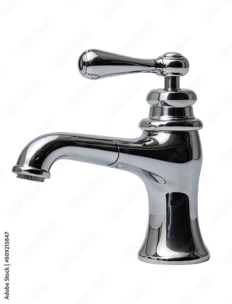 Faucet on transparent Faucet on transparent