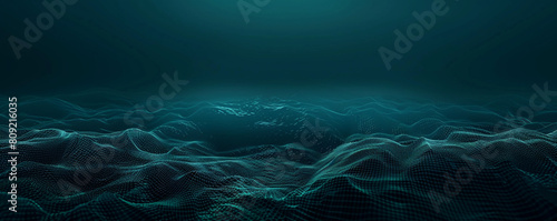 Ocean floor gradient from dark navy to teal in a deep-sea abstract wireframe mysterious  calming