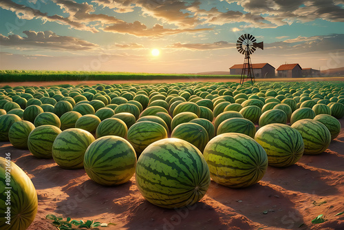 watermelon on a field