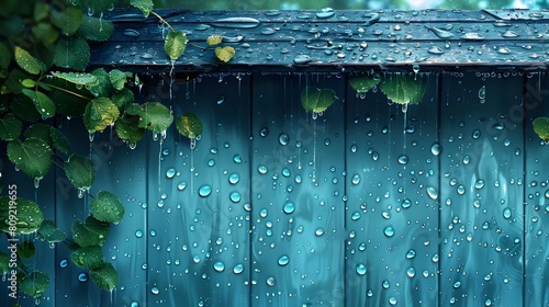 Protection Under Unique Geometric Overhang: A Colorful Art of Rain Drips at Unusual Angles photo
