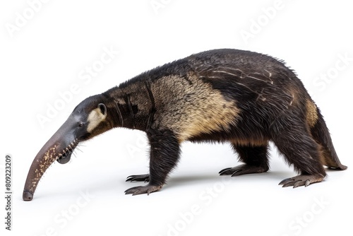 Giant Anteater Isolated on White Background. Exotic Mammal Cut Out in Nature