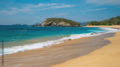 Beach Paradise - Turquoise Blue Water and Sandy Coastline in Heavenly Landscape