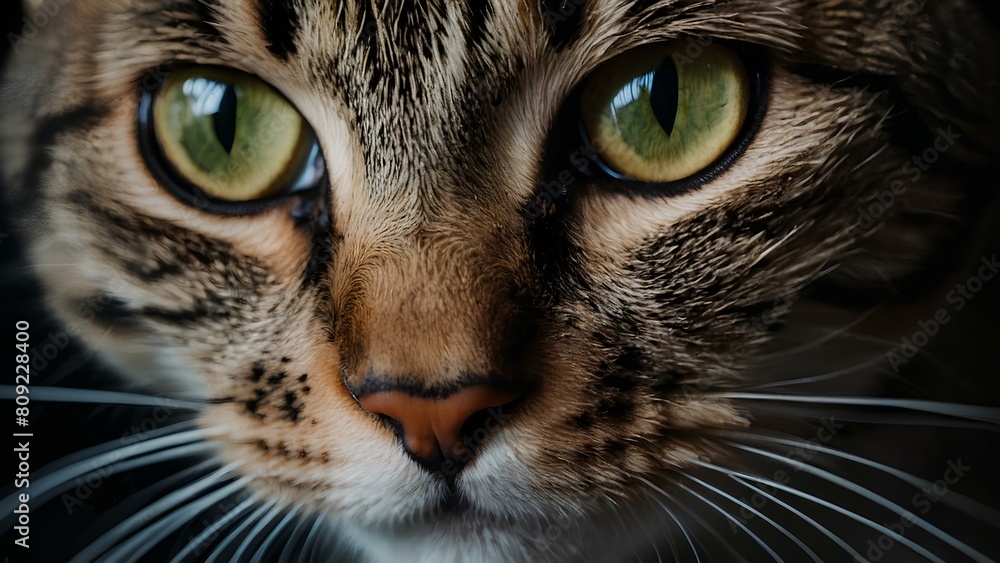 Close up view portrait of a can with magnificent eyes. AI Generated Close up view portrait of a can with magnificent eyes. AI Generated