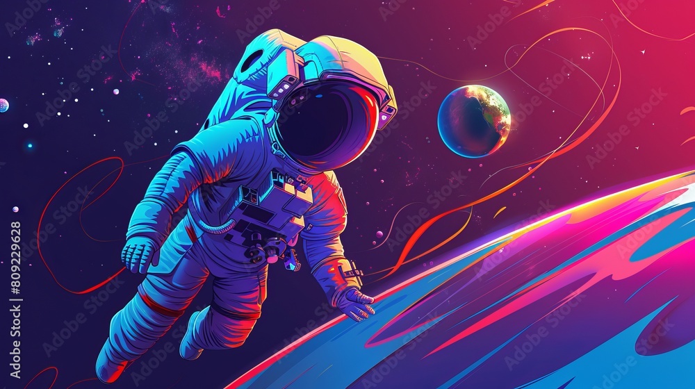 astronaut background concept, national asteroid day astronaut background concept, national asteroid day