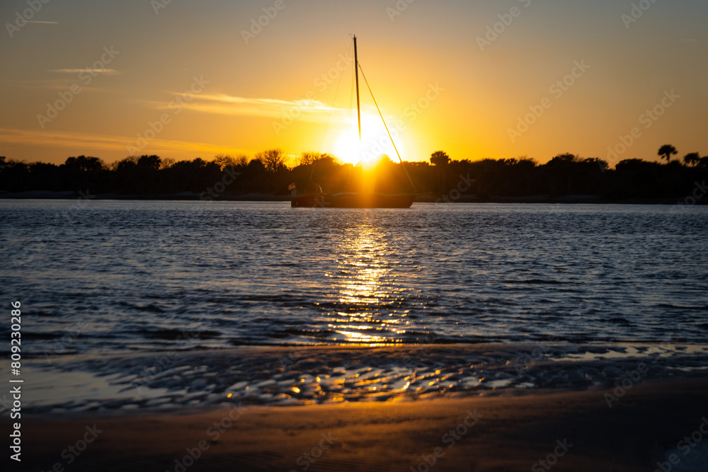 Sailboat at Sunset Sailboat at Sunset