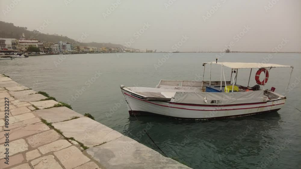 boats anchored in the marina in Greece boats anchored in the marina in Greece