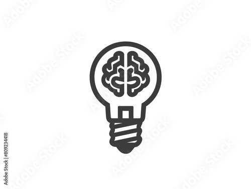 a light bulb with a brain inside