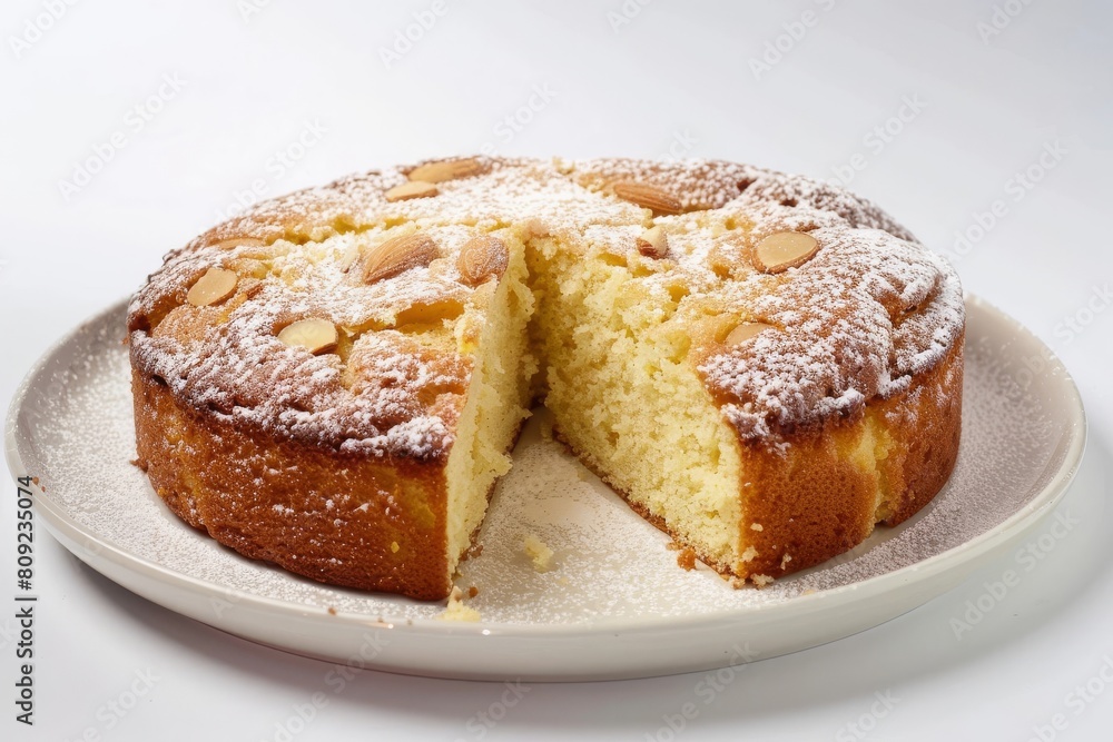 Moist Almond Cake with Delicate Almond Paste Flavors