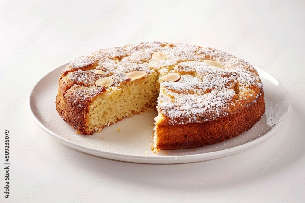 Moist Almond Cake with Exquisite Appearance