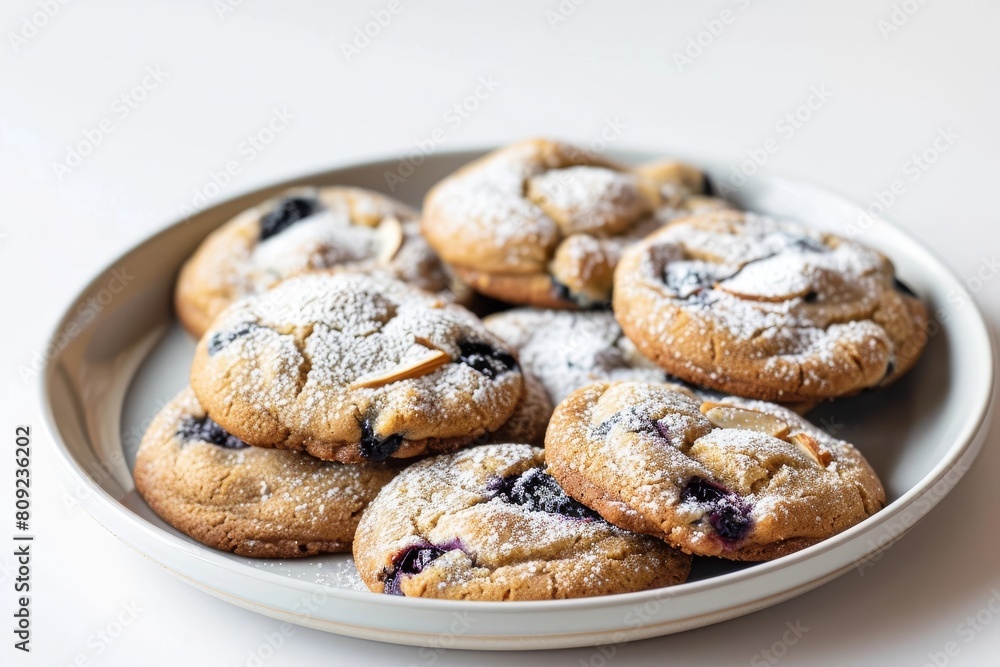 Almond Blueberry Cookies: Golden Brown Indulgence