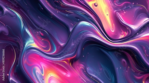 Colorful abstract liquid swirls