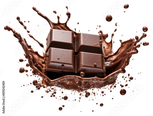 PNG Square chocolate piece dessert food white background. AI generated Image by rawpixel.