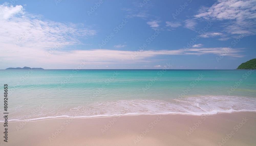 beach beautiful panoramic sea view with clean water blue sky