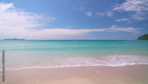 beach beautiful panoramic sea view with clean water blue sky