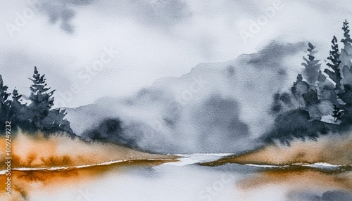 muted gray watercolor background