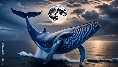 the blue whale moonlight photo